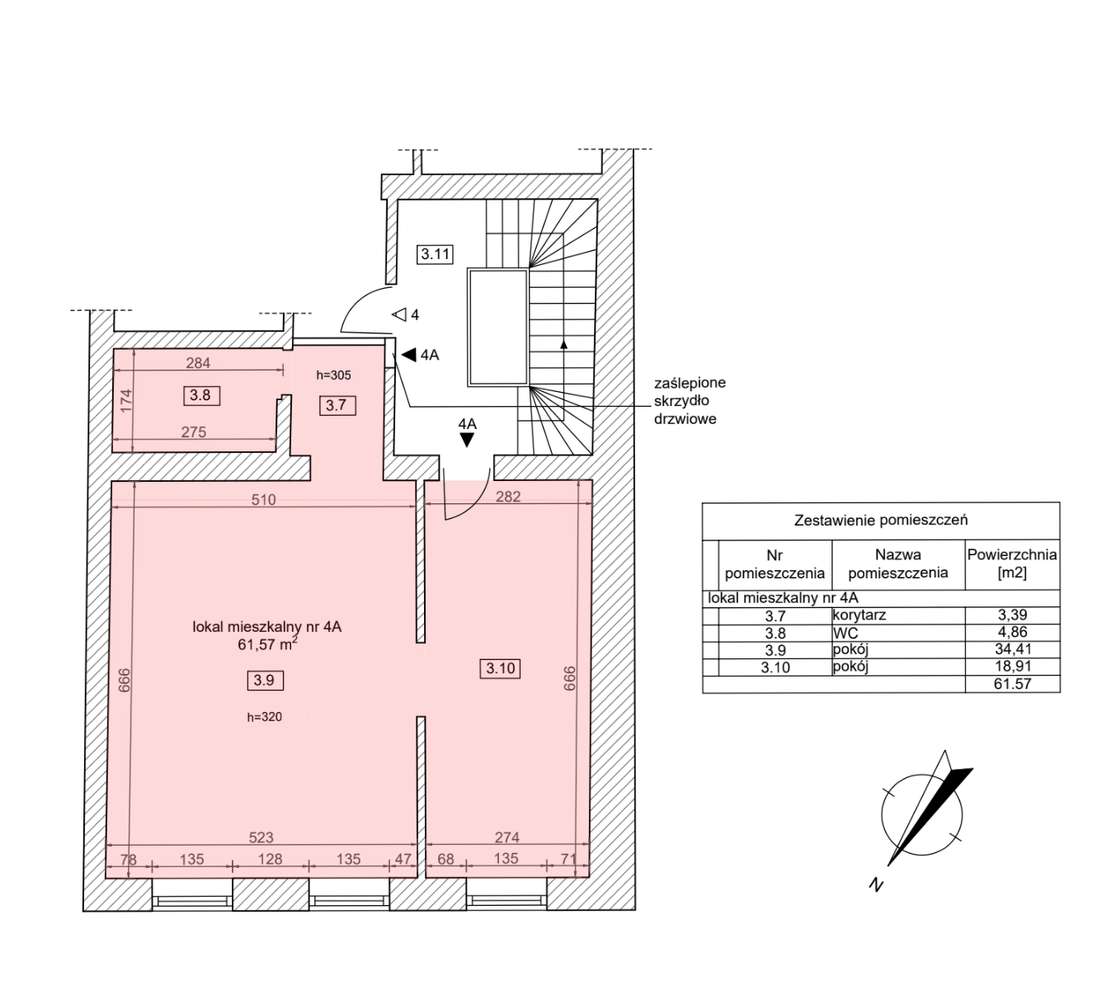 Rynek Nowomiejski 5 - 61,57 m2. Okna na rynek.-1