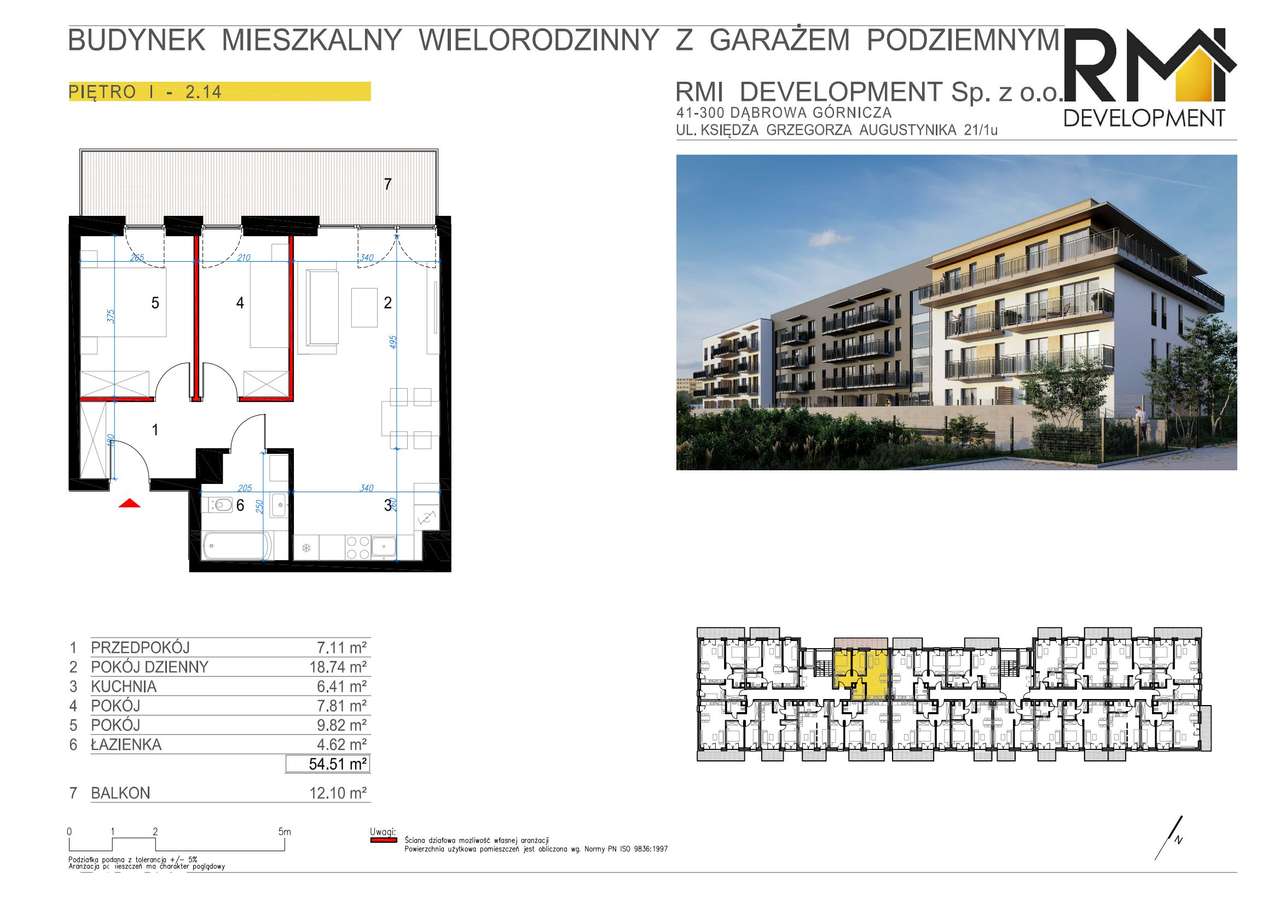 3 pokojowy apartament - Projekt Redena - Pełny obrazek: 2/20