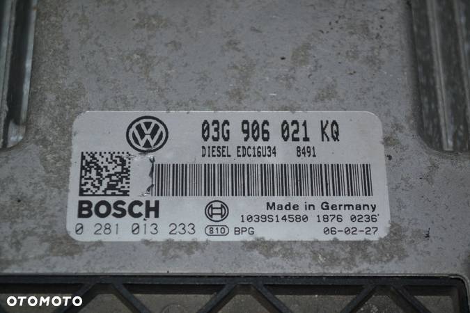 VW AUDI SEAT SKODA 1,9 TDI KOMPUTER STEROWNIK SILNIKA 03G906021KQ 0281013233 - 2