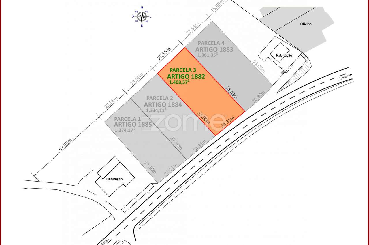 Lote de terreno para construção - Grande imagem: 1/12