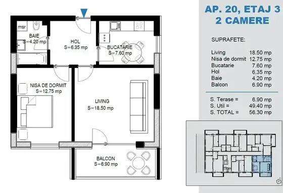 2 Camere, langa metrou, 0% comision, DIRECT DEZVOLTATOR - Imagine principală: 2/6