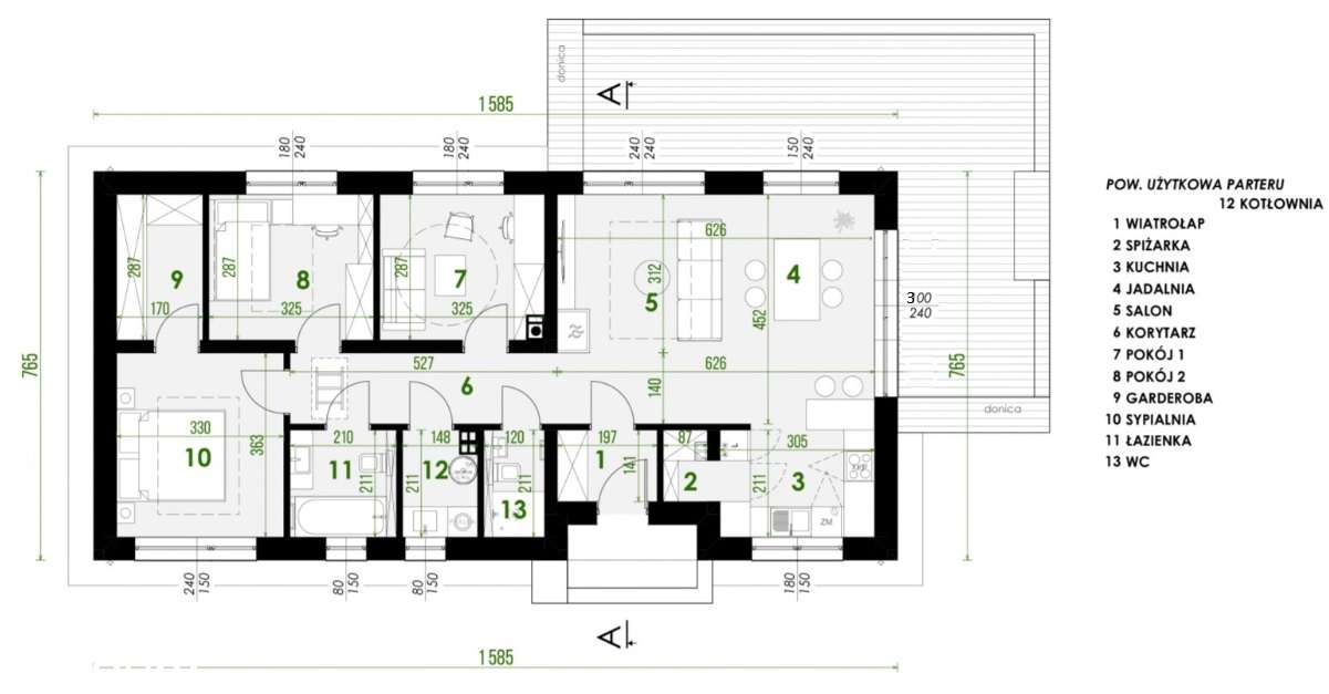 Wolnostojąca parterówka w 2 strefie Warszawy, pompa ciepła - Pełny obrazek: 4/4