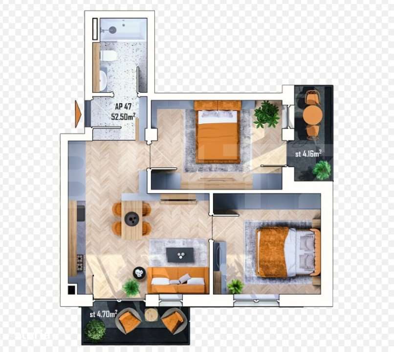 Apartament 3 camere, bloc nou, Apahida - Imagine principală: 5/5