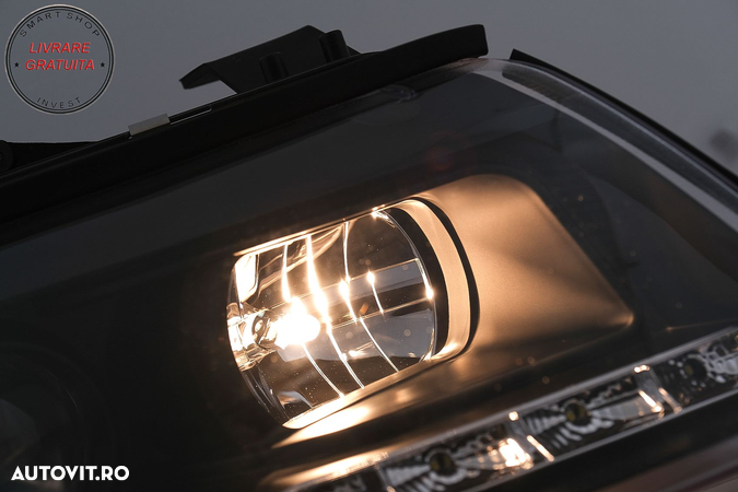 Faruri LED DRL Audi A4 Cabriolet B6 8H7 8HE (2002-2006) Negru- livrare gratuita - 13