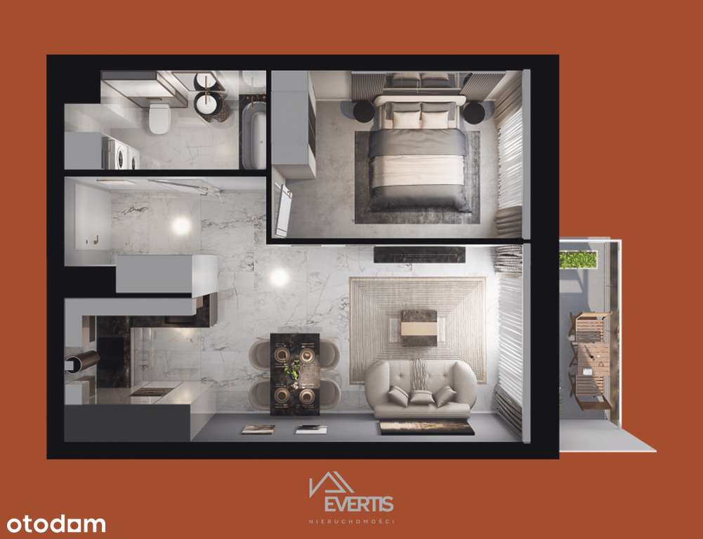 BEZ PROWIZJI | 43 m² | balkon | oddanie 31.12.2025-0