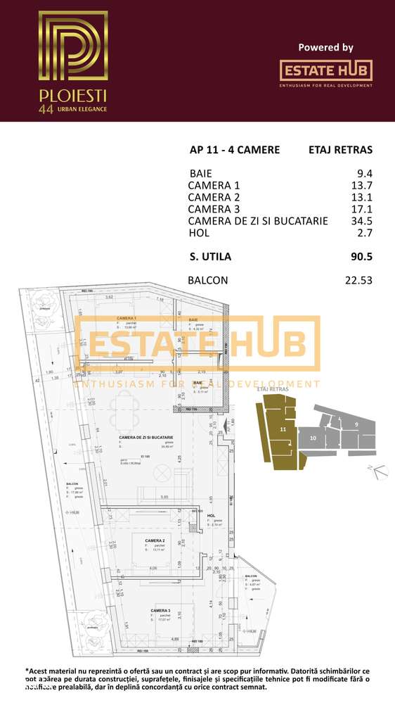Apartament 4 camere FINISAT | zona Centrala | Parcare inclusa-1