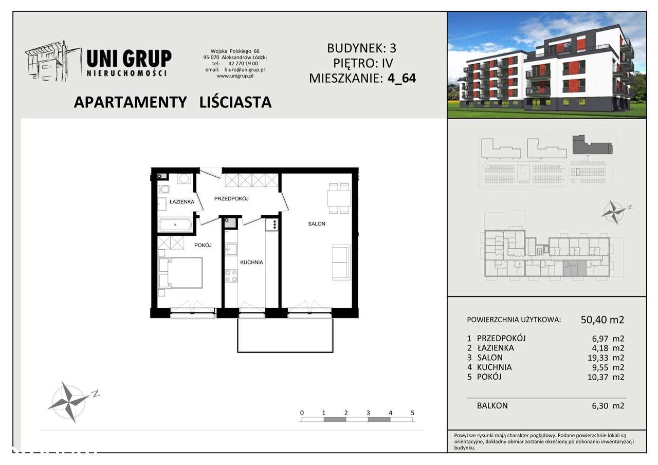 Apartamenty Liściasta | mieszkanie 2-pok. | 64 - Pełny obrazek: 2/7