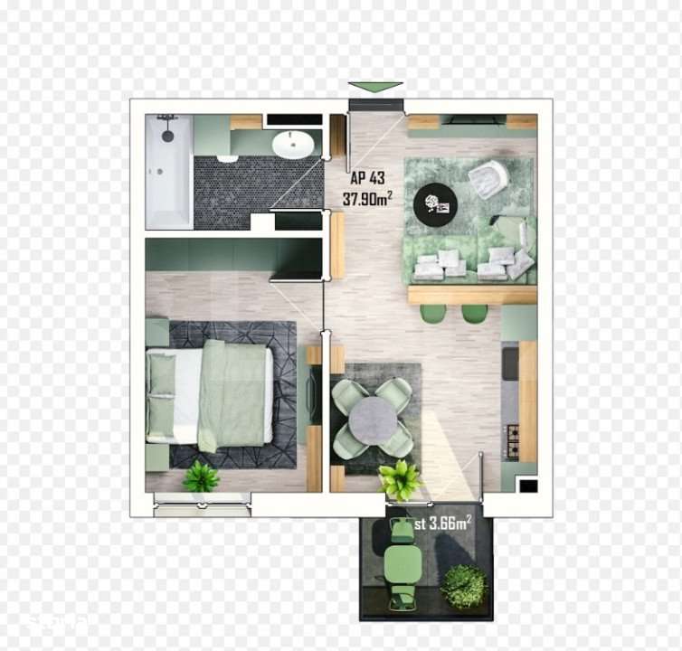 Apartament 2 camere, bloc nou, Apahida - Imagine principală: 5/5