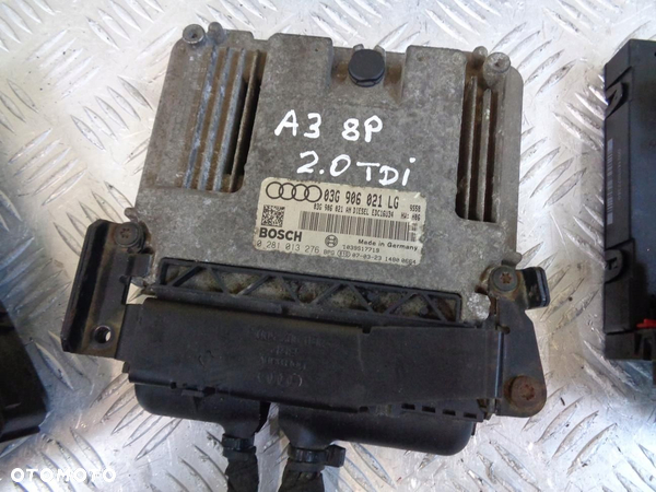 KOMPUTER ZESTAW IMMO START AUDI A3 8P 03- 2.0 TDI 03G906021LG 0281013276 - 14