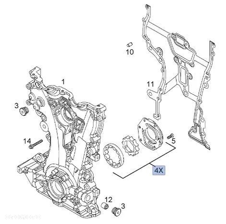 Zestaw naprawczy pompy olejowej (Astra, Corsa, Meriva, Tigra, Meriva) - 2