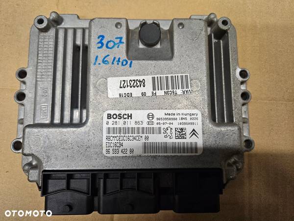 Citroen C4 I 1.6 HDI komputer silnika 0281011629 0281014729 9664257580 0281012980 9653958980 - 5