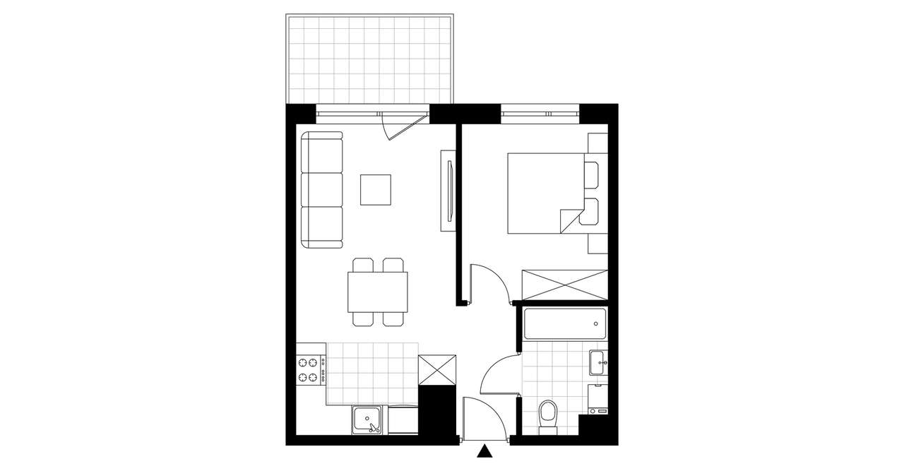 2-pokojowe mieszkanie 37m2 + balkon Bez Prowizji - Pełny obrazek: 3/8