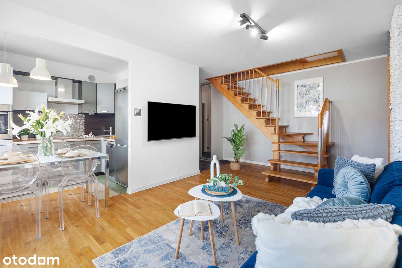 Wyjątkowe dwupoziomowe mieszkanie z balkonem! | strych do aranżacji-0