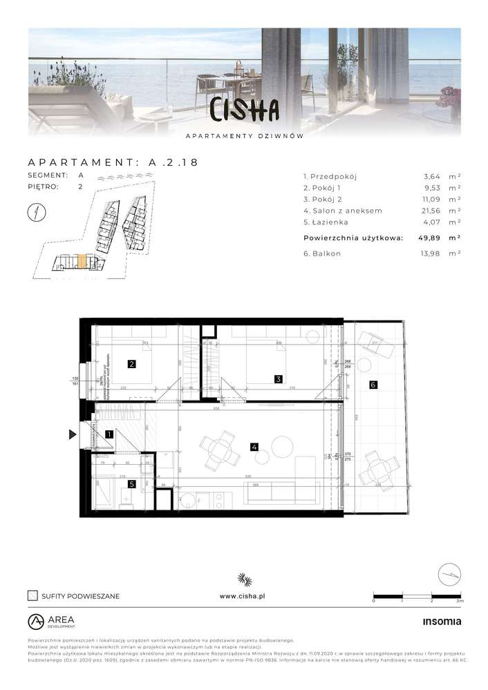 Cisha Dziwnów | mieszkanie 3-pok. | A.2.18 - Pełny obrazek: 2/7