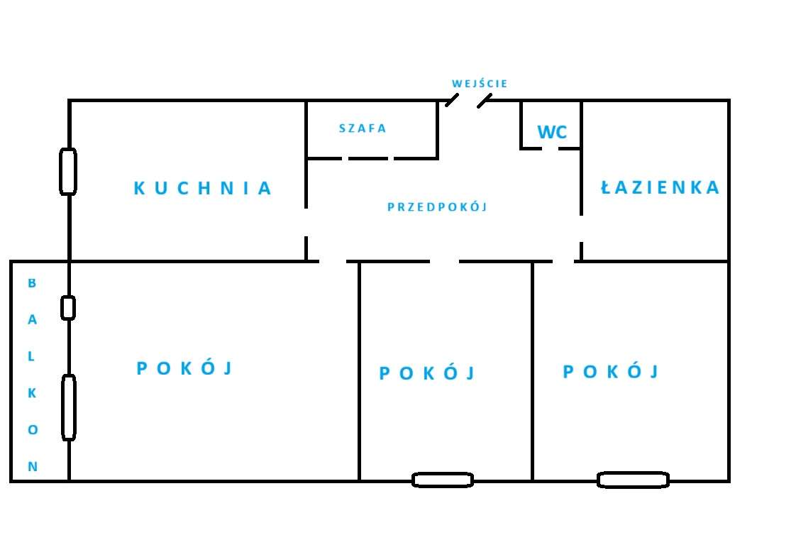 Mieszkanie 3-pokojowe z balkonem – Sosnowiec Pogoń, ul. Hallera - Pełny obrazek: 2/10