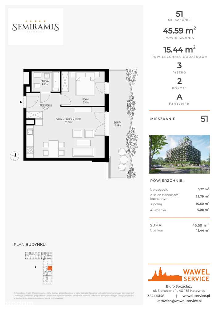 Semiramis | mieszkanie 2-pok. | 51 - Pełny obrazek: 2/7
