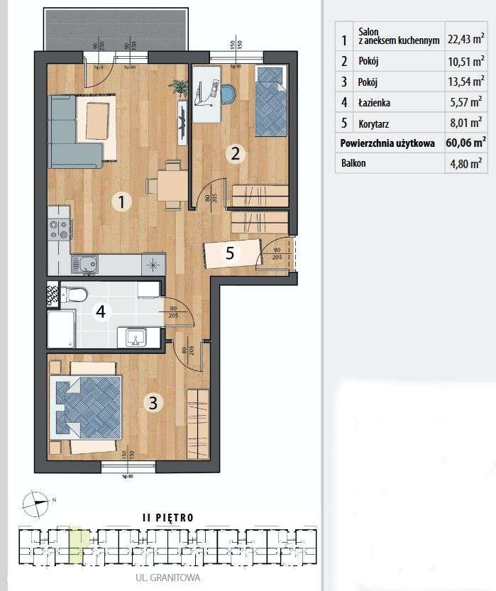 Piękne mieszkanie 3pokojowe z balkonem blisko Wroc-9