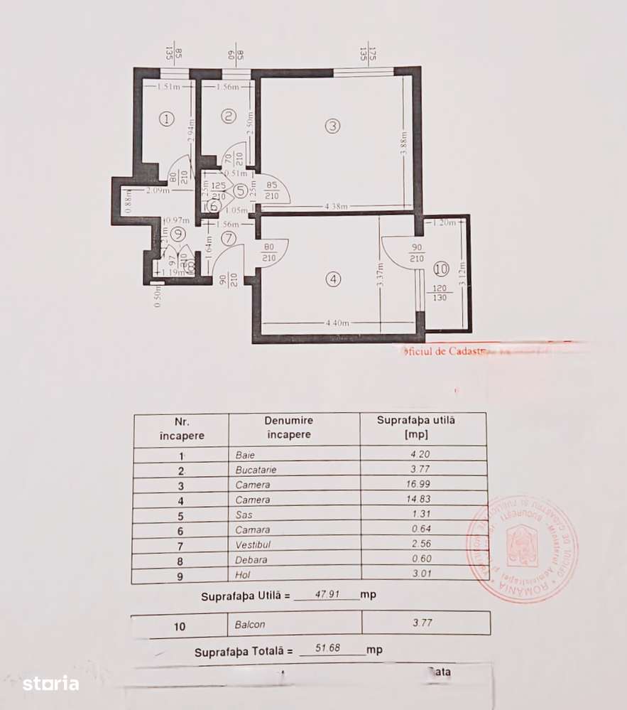 2 camere Dristor -ParkLake - etaj 9/10 decomandat vedere stradala-19