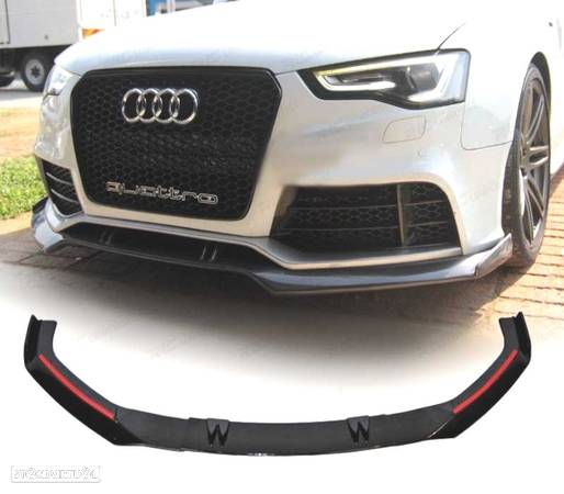 SPOILER LIP PARA AUDI A5 LOOK RS5 16-19 PRETO - 1