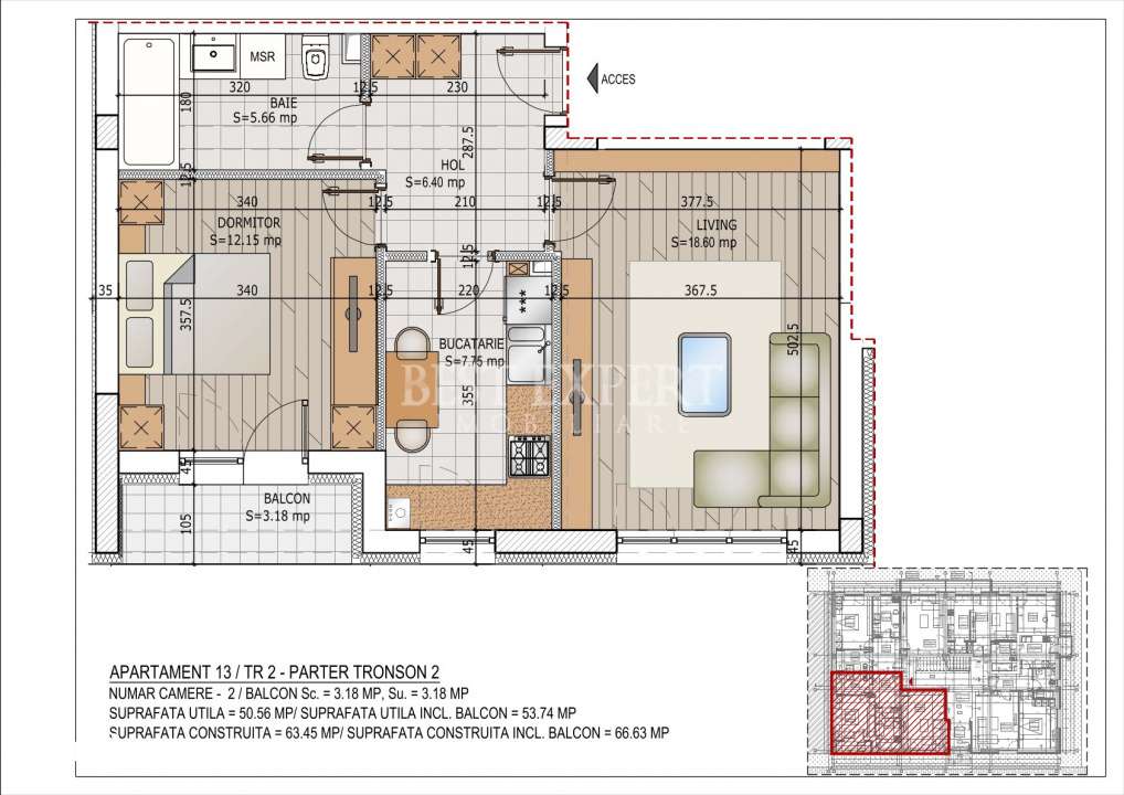 2 Camere Zona Linistita -Acces rapid STB
