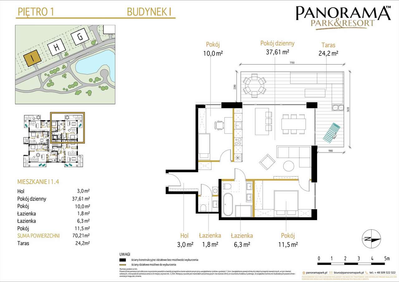 Luksusowe apartmenty z dużym tarasami i ogrodami  - Pełny obrazek: 2/9