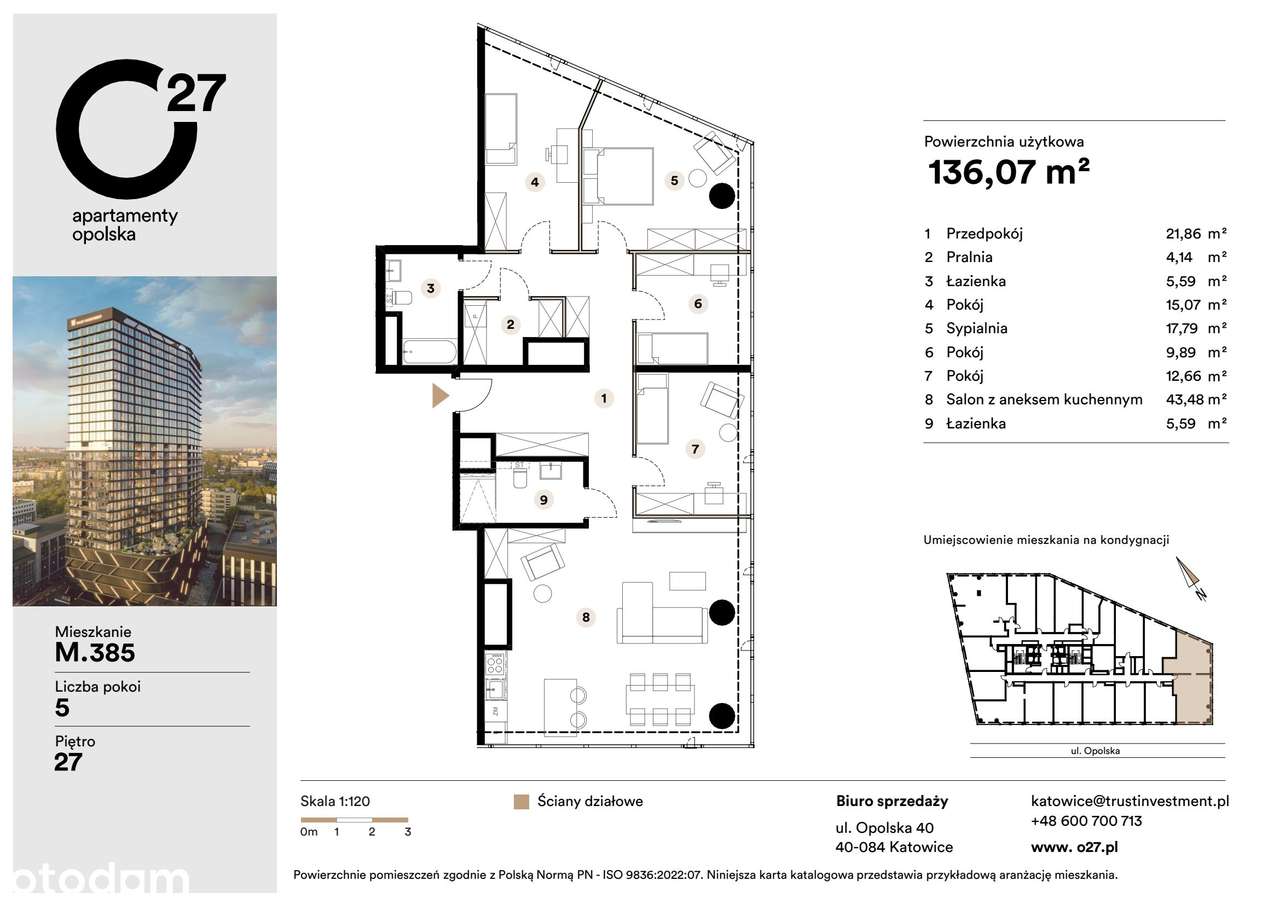 5-pokojowe mieszkanie 136m2 Bez Pośredników - Pełny obrazek: 3/10