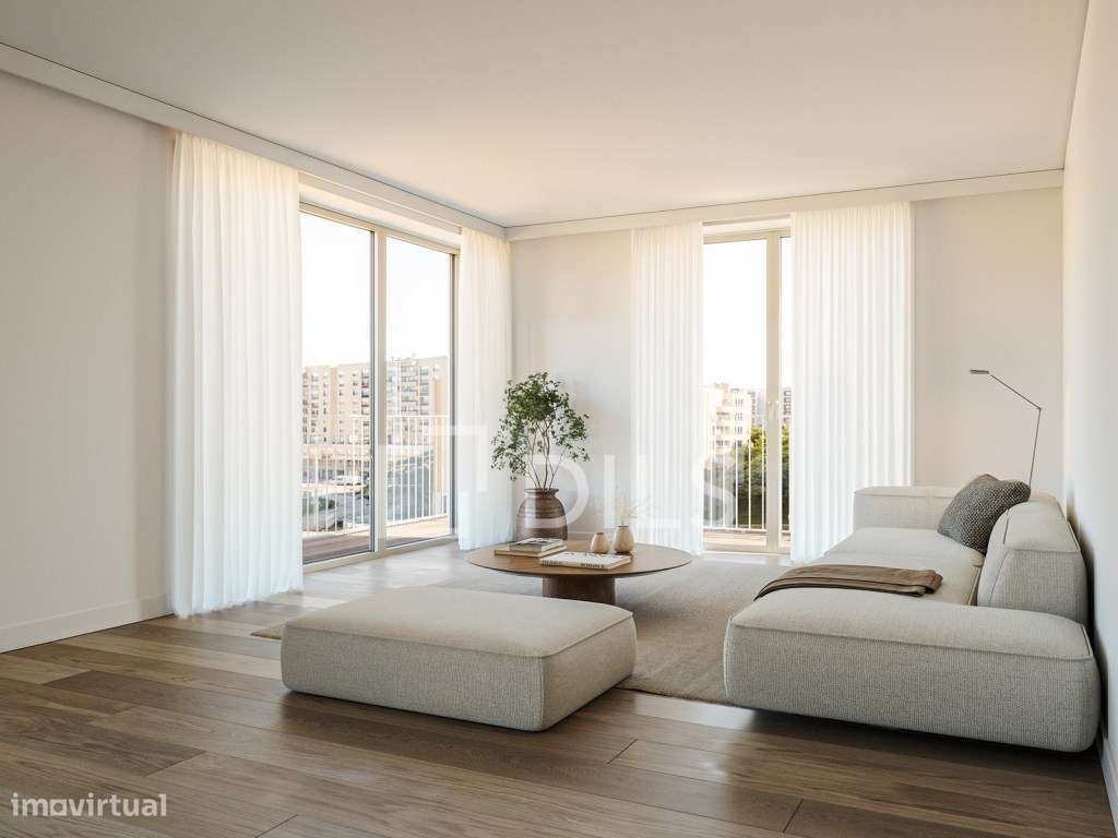 Apartamento T3 com varanda no novo empreendimento no campo Grande - Grande imagem: 2/77