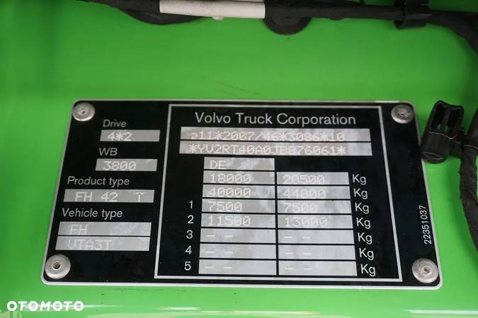 Volvo / FH / 500 / EURO 6 / ACC / GLOBETROTTER / HYDRAULIKA - 11