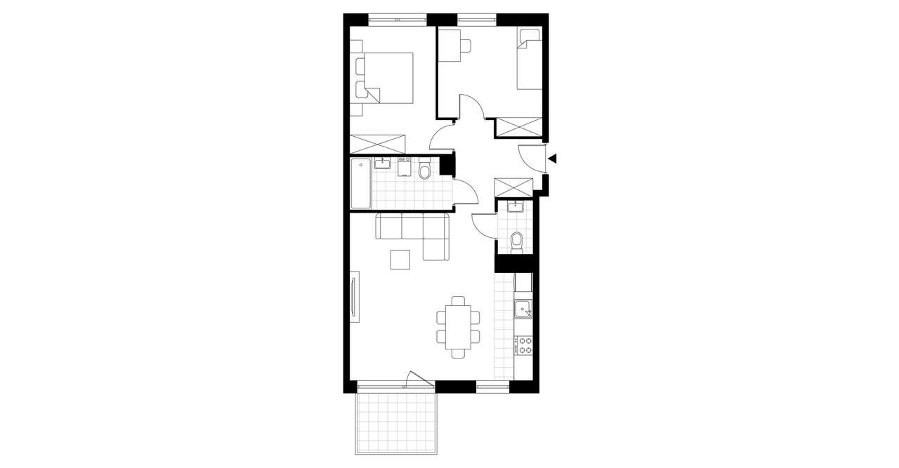 3-pokojowe mieszkanie 62m2 + balkon Bez Prowizji - Pełny obrazek: 3/8