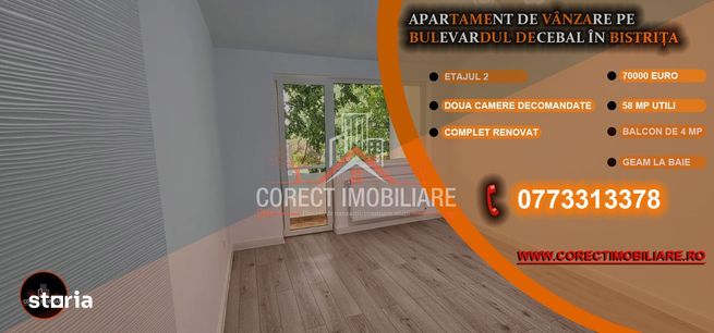 Apartament doua camere decomandate in Bistrita