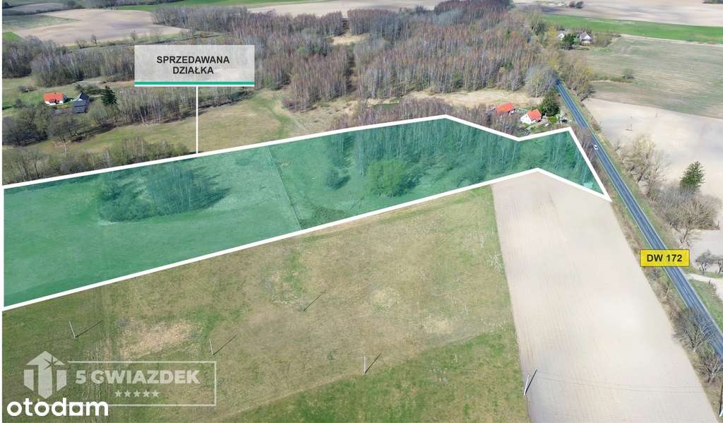 Duża działka rolna, położona przy głównej drodze. - Pełny obrazek: 4/10