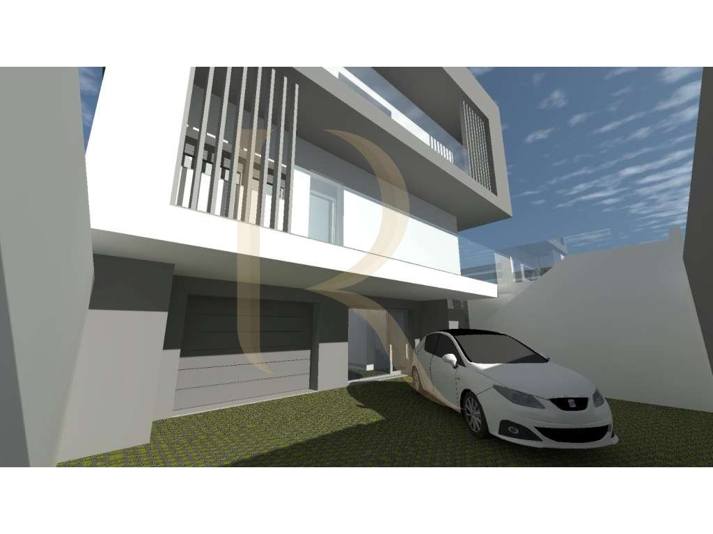 Moradia Geminada T3+1 nova com piscina e garagem no Pinhal do General-9