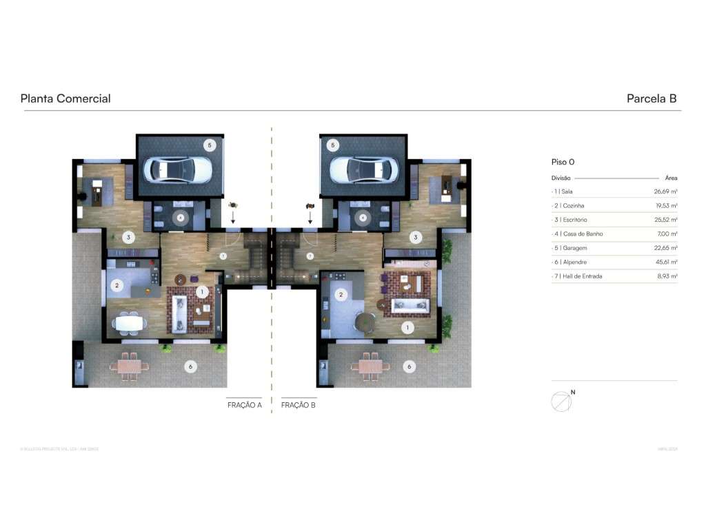 Parcela B | Terreno com projeto para Moradias T4-5