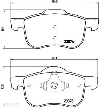 Placute frana fata Volvo S60 I, 07.2000-04.2010, marca SRLine S70-1184 - 1