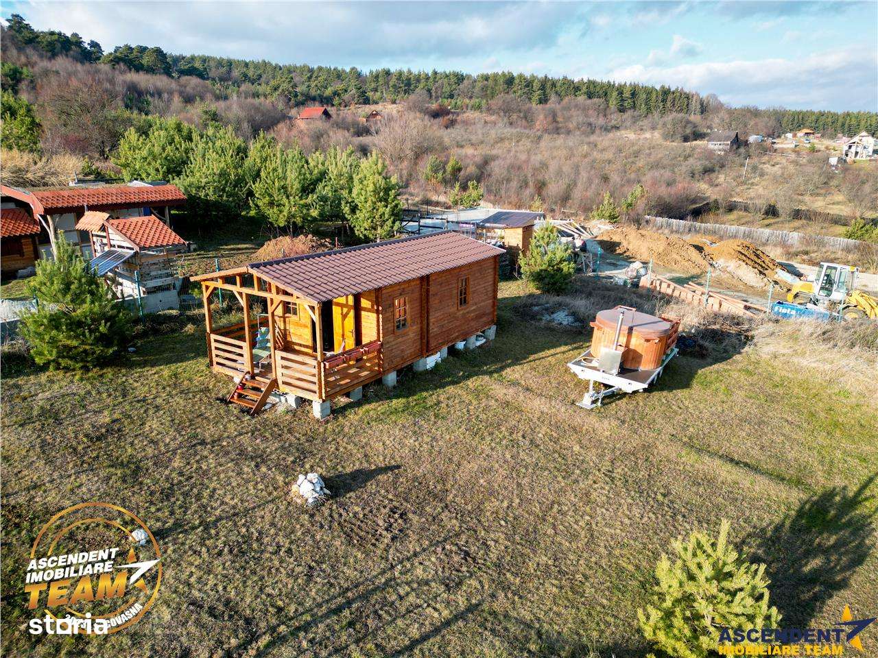 Teren intravilan 520 mp cu casuta din lemn,zona linistita,aproape de o - Imagine principală: 5/12
