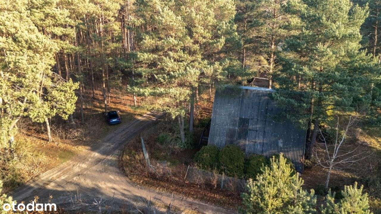 Dom drewniany letniskowy przy lesie Działka 955m-6