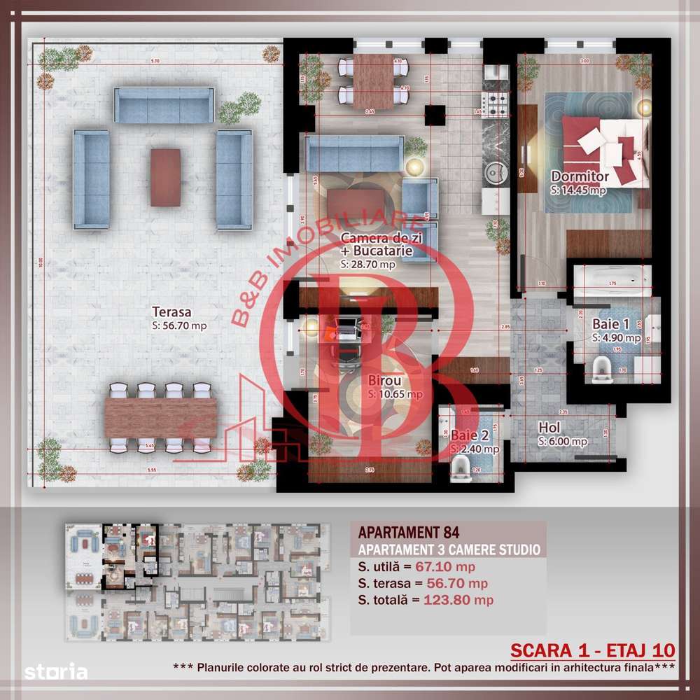 Apartament 3 camere cu terasa Titan Pallady Metrou Nicolae Teclu