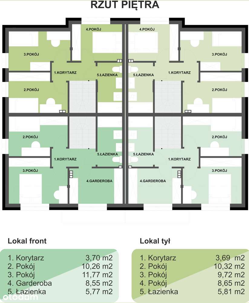 Dwupoziomowe mieszkanie z ogródkiem i 2 msc. postojowymi-7