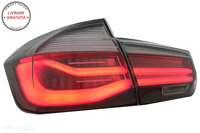 Stopuri LED M Look Black Line BMW Seria 3 F30 (2011-2019) LCI Design cu Semnal Din- livrare gratuita - 3
