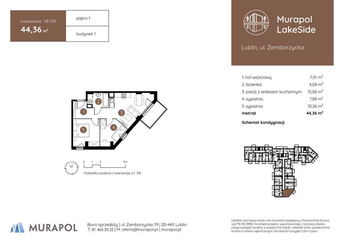 3-pokojowe mieszkanie 44m2 Bezpośrednio - Pełny obrazek: 2/7