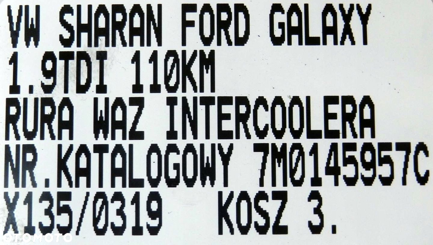 WĄŻ INTERCOOLERA GALAXY ALHAMBRA 7M0145957C - 3