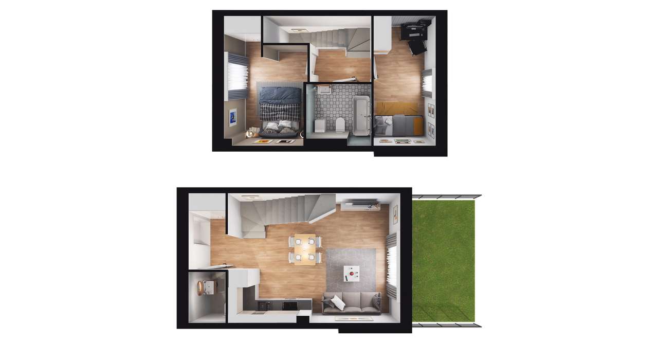 3-pokojowy dom 58m2 + ogródek Bez Pośredników - Pełny obrazek: 2/8