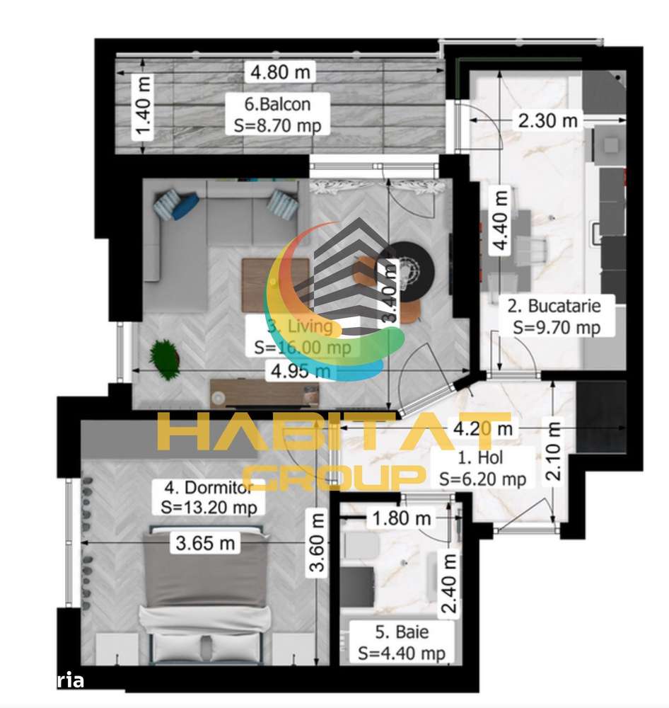 Vanzare 2 camere nou Decomandat zona Mugurele sector 5 - Imagine principală: 2/16
