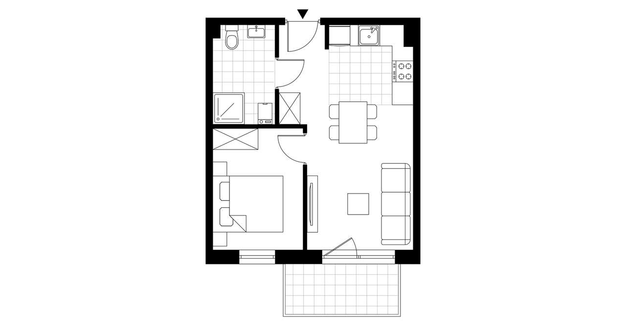 2-pokojowe mieszkanie 33m2 Bezpośrednio - Pełny obrazek: 4/9