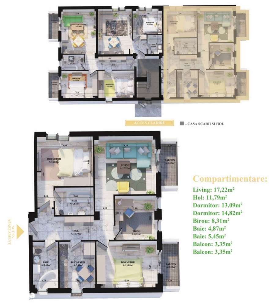 SE VINDE Apartament cu 4 camere + boxa + loc parcare, in Falticeni - Imagine principală: 2/19