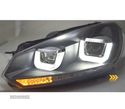 FAROIS PARA VOLKSWAGEN VW GOLF VI LIMOUSINE 08-12 DINAMICOS FULL LED ANGEL EYES U - 3