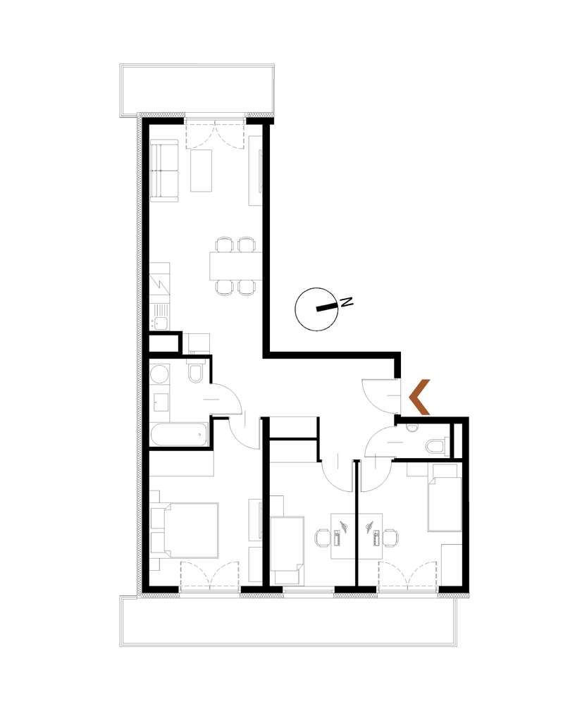 Gdyńska - 4-pok.  - dwa miejsca post. Gratis - Pełny obrazek: 2/12