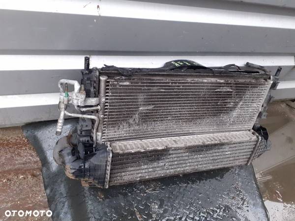 Chłodnica wody powietrza intercooler, wentylator Ford Focus MK2 C-max Diesel 2.0 TDCI Komplet - 3