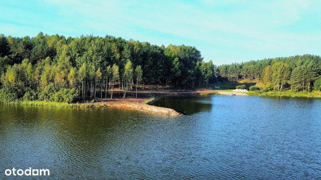 Działka widokowa nad jeziorem -linia brzegowa,zab.