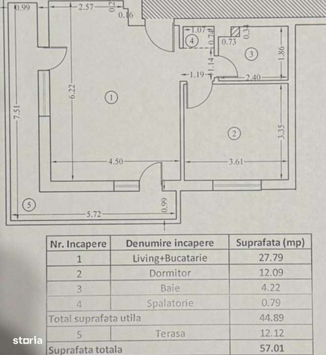 Apartament 2 camere 45mp + 12mp terasa | 0 comision | Tunari Darwin Re - Imagine principală: 3/18